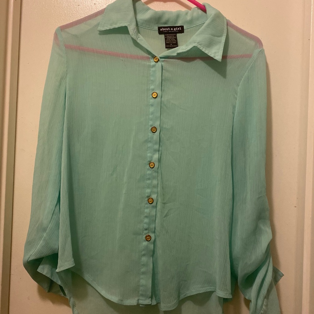 Mint green blouse